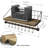 Floating Shelves Wall Mounted With Towel Bar And Hooks - Rustic Wood Shelf For Kitchen, Bathroom, Bedroom - Multi-Purpose Storage And Decor-299570706