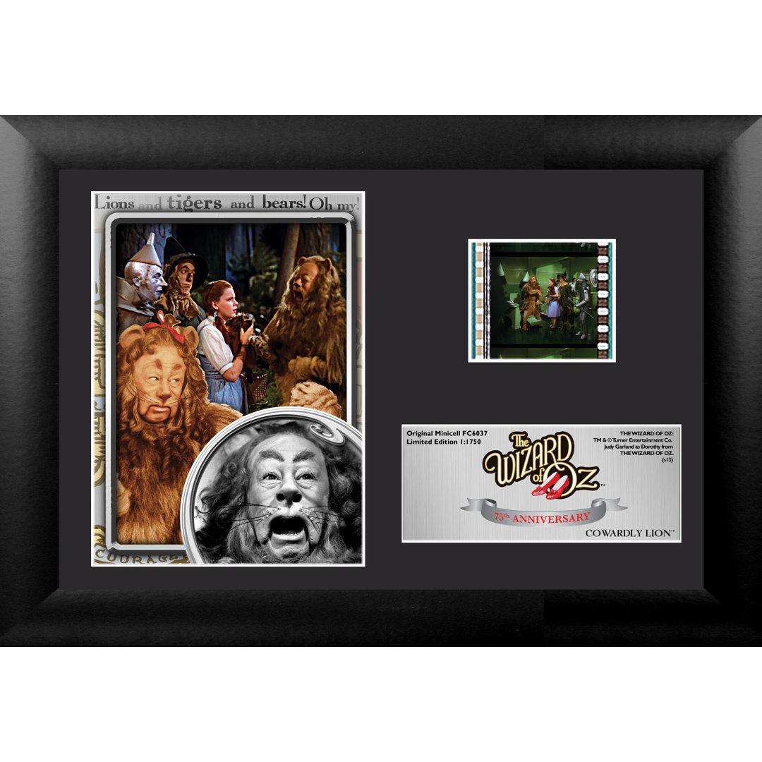 Wizard of Oz 75th Anniversary (Cowardly Lion) Mini FilmCell Presentation Framed Memorabilia Trend Setters