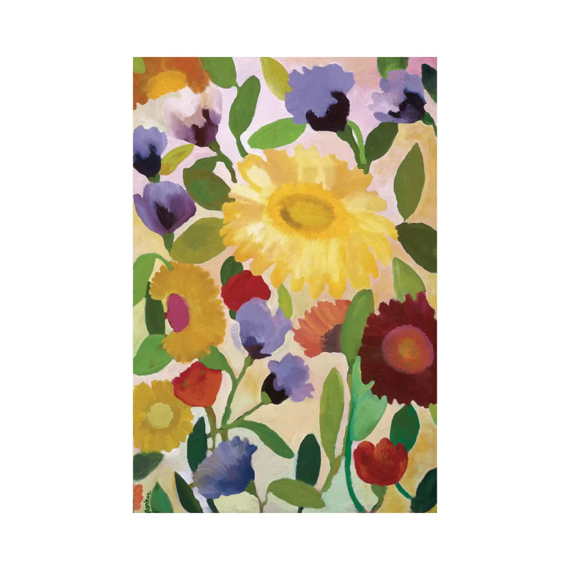 Iris par Kim Parker - reproduction d'art, H 48 po x l 32 po x P 1,5 po, Toile tendue, Aucun mat