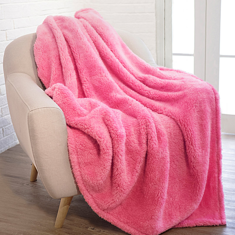 Couverture, 60 po x 80 po, Rose