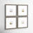 'Petite Placid' 4 Piece Framed Painting Set
