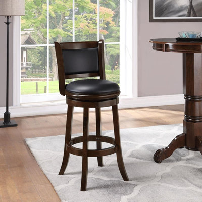 29-Inch Bar-Height Swivel Stool, Cappuccino Finish