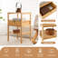 40cm W Bamboo / Rattan Bedside Table