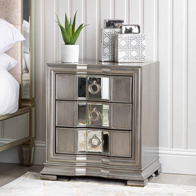 Terrazas 59.2cm W Solid + Manufactured Wood Bedside Table