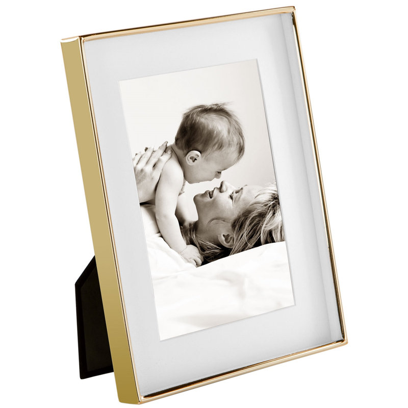 Cadre photo Kim métal doré 7x9, H 9,06 po x l 7,08 po x P 1,18 po
