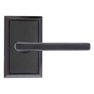 Faux levier Bravura 836-1 Delray sur rosace rectangulaire traditionnelle en bronze huilé