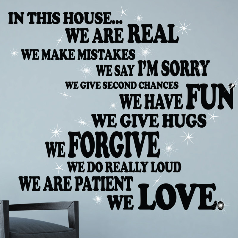Text & Numbers Non-Wall Damaging Wall Decal