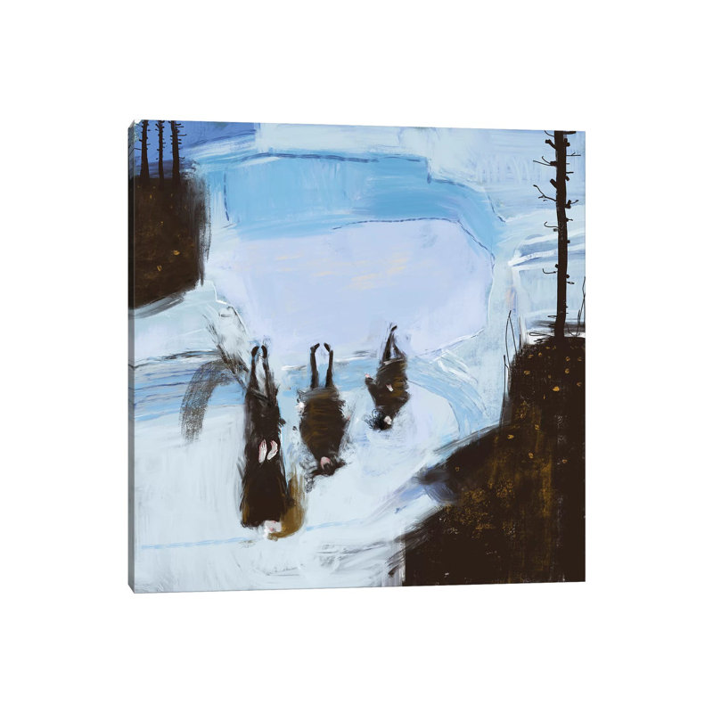 Cold Outside by Anikó Salamon - Wrapped Canvas Painting, 45.72 cm H x 45.72 cm W