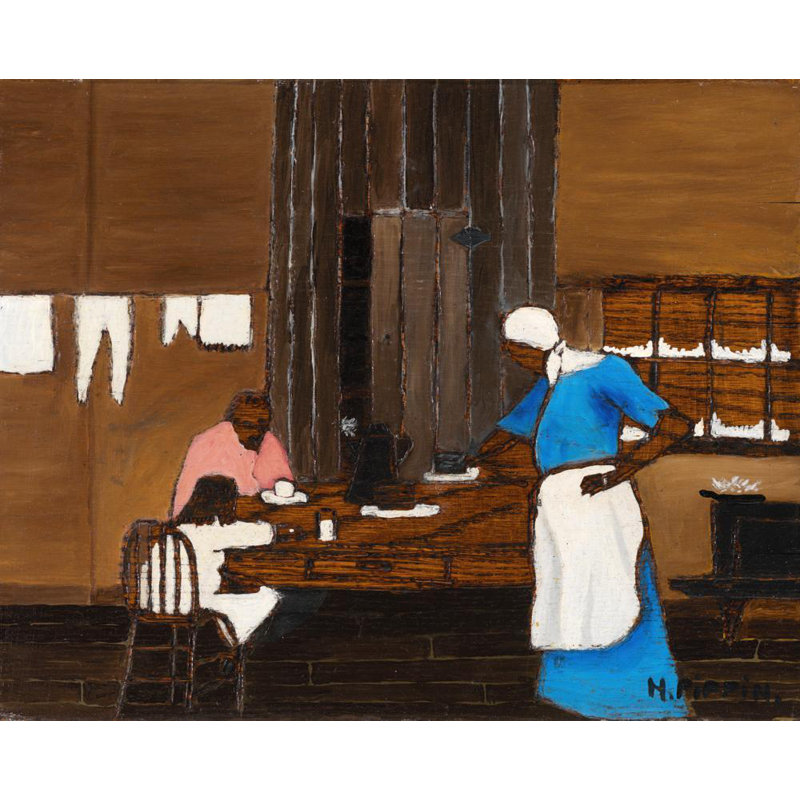 "Supper Time" par Horace Pippin - Art mural sur toile tendue avec châssis, H 48 po x l 33 po