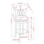 Tabouret pivotant H 39,75 po Ashritha-202584274-202584275