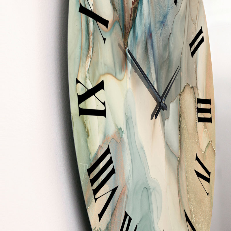Horloge murale Tender, Surdimensionné, Bleu / vert / bleu sarcelle
