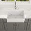 Évier de cuisine à cuve simple en céramique blanche à tablier frontal L 30 po x l 20 po
