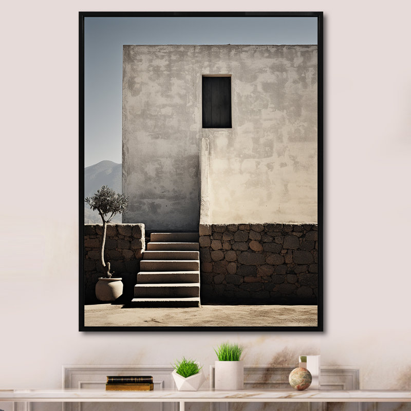 Monuments, minimalisme, photographie de paysage I, H 44 po x l 34 po x P 1,5 po, Cadre flottant noir