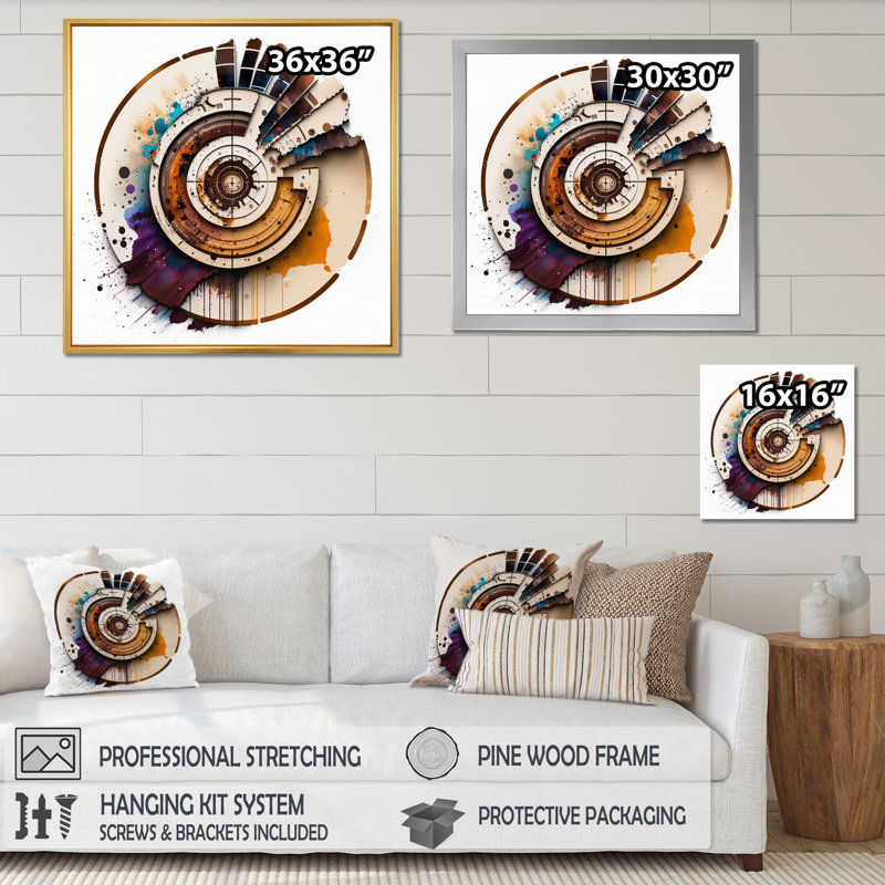 «Caclulation The Universe», reproduction d'art sur toile, H 24 po x l 24 po x P 1 po, Cadre simple noir
