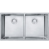 Compact 32" L x 18" W Undermount Double Basin Kitchen Sink