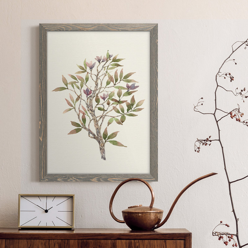 «Twig Study II», reproduction d'art sur toile, Encadré gris, H 28 po x l 38 po x P 1 po