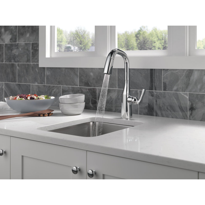 Stryke Pull Down Bar Faucet with Diamond Seal Technology and With Accessories, Chrome