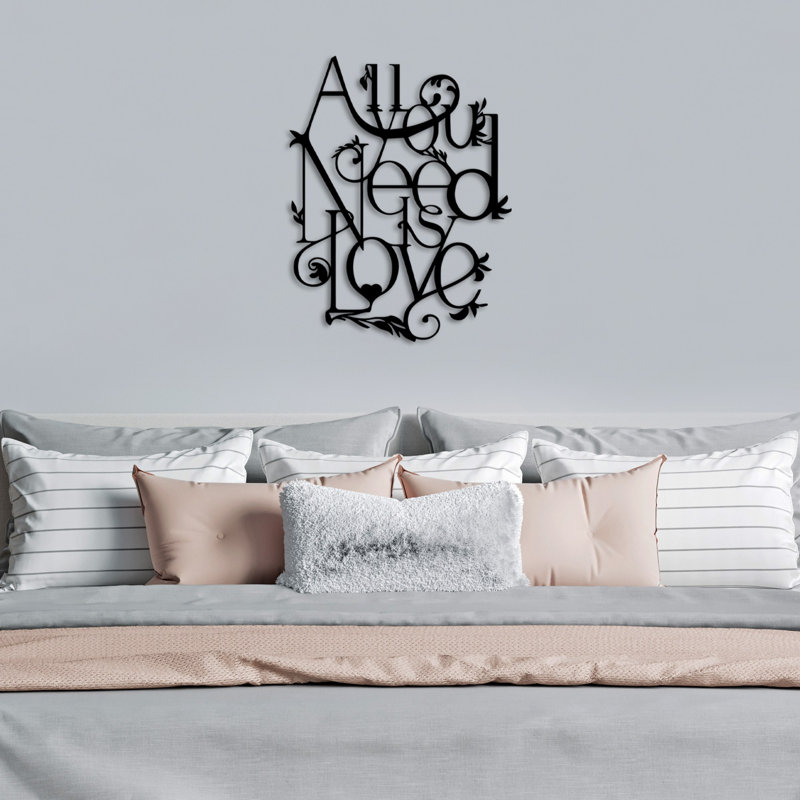 Accessoire mural élégant en métal, finition noire, 17,3 po x 22,4 po | Fabrication 100% métal, épaisseur: 0,06 po | Conception légère (0,97 lb) | Parfait pour la décoration intérieure et l'esthétique moderne