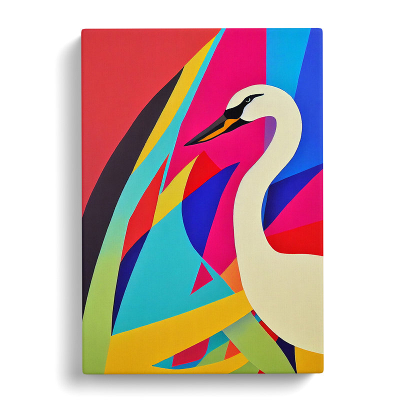 Swan Pop - Wrapped Canvas, 50cm H x 35cm W x 3cm D