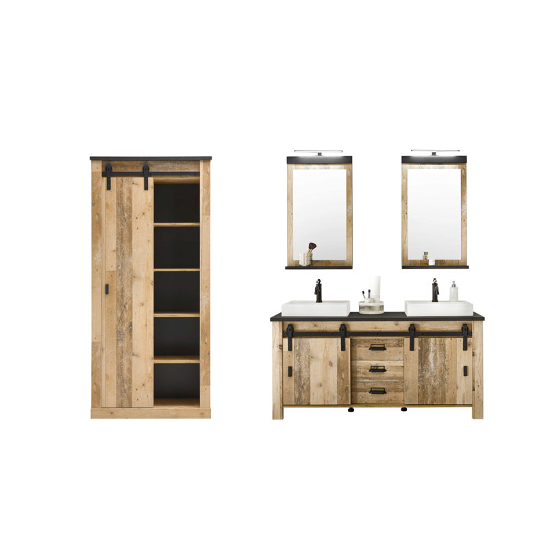 Jackeline Bathroom Suite, Light Wood