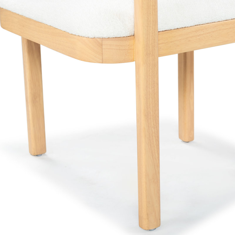 Chaise de salle à manger rembourrée à dossier Kensler Boucle