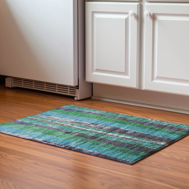 Premium Machine Washable Emest AMF1910 Stripes Rug, Rectangle 1'8" x 2'6"