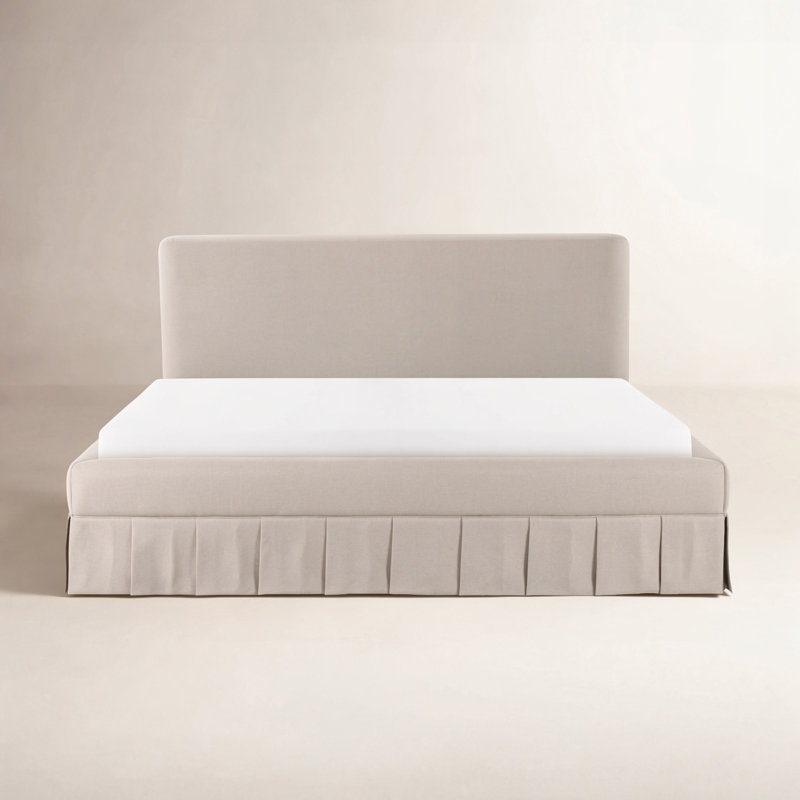 Maren King Bed Beige, King, Beige