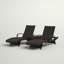 Ensemble de chaises longues inclinables de 79,25 po de longueur Blaise-1853940577