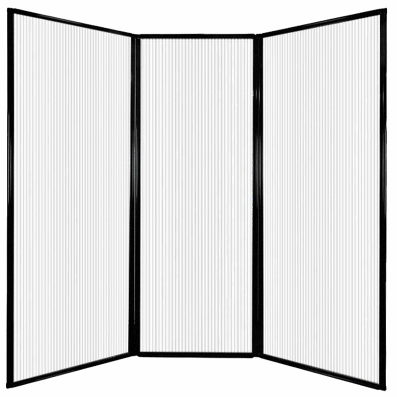 3 Panel Privacy Screen, 88" H x 100" W, Slate