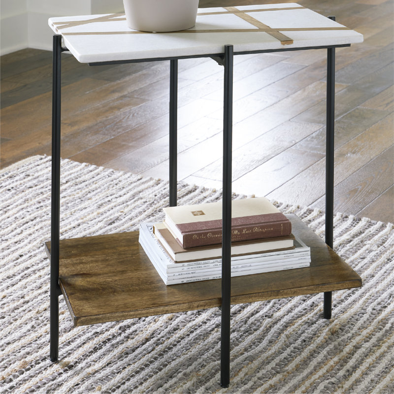 Lajoy Marble Top End Table