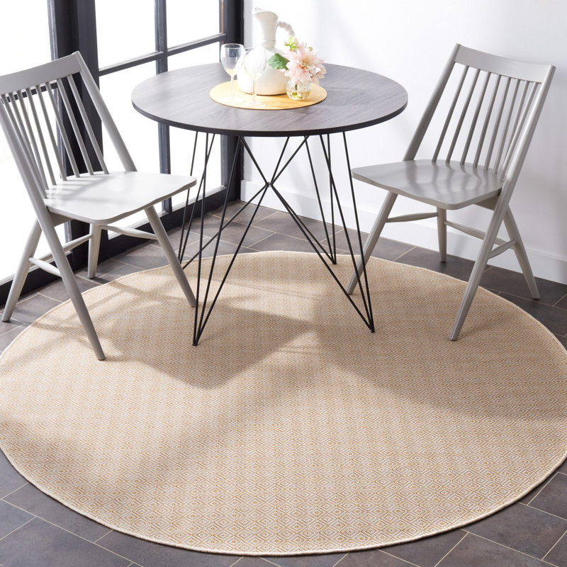 Hardrigg Performance Geometric Indoor/Outdoor Area Rug, Round 6'5"