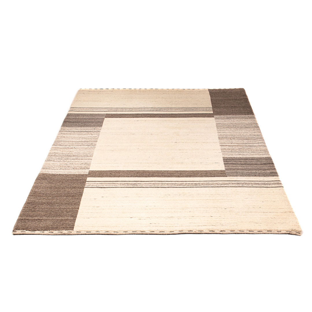 Handgewebter Gabbeh Teppich - Loribaft Indus - 205 X 146 Cm - Beige