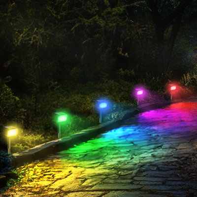 Plastic Solar Powered Pathway Light Pack