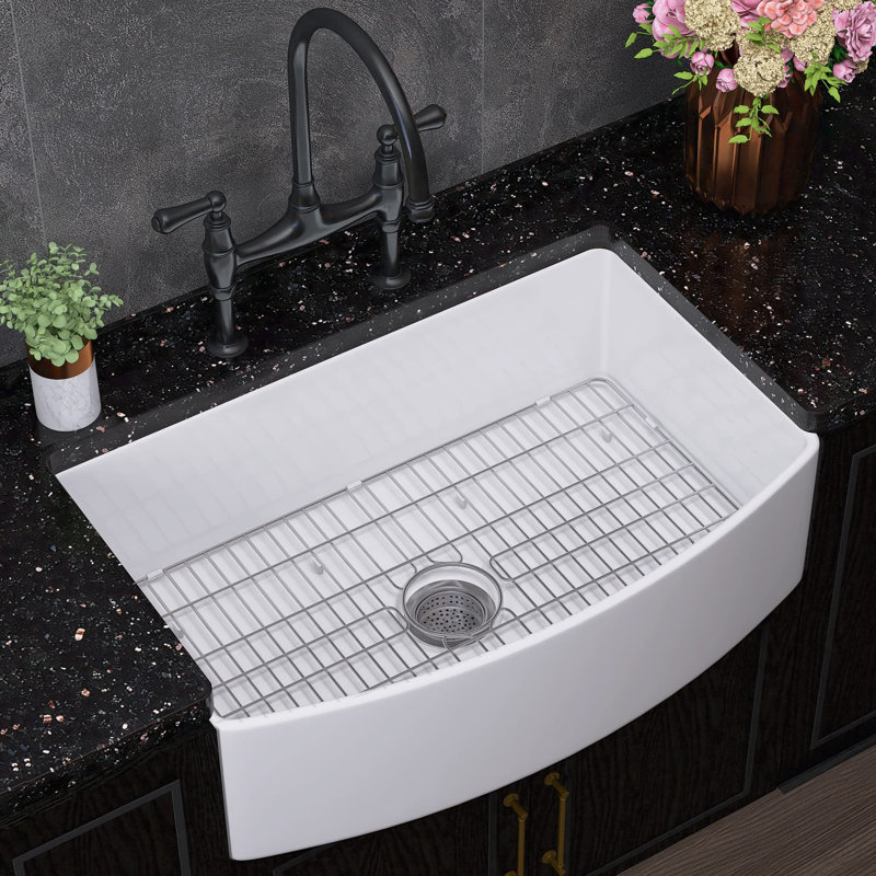 33'' L Single Bowl Fireclay Kitchen Sink