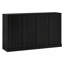 Meuble télé 100% bois massif, console de 64 po de largeur avec portes à panneau surélevé et rangement-249572941