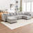 Kempson 6 - Piece Upholstered U-Shaped Sectional Sofa With Ottoman-107229248