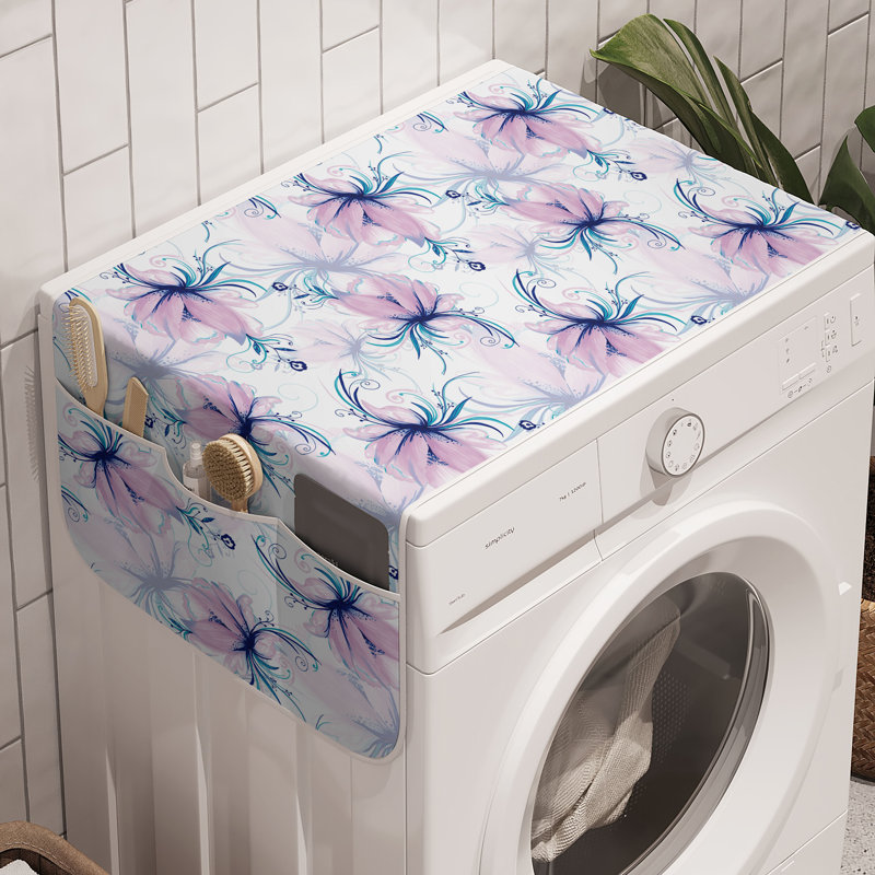 East Urban Home Peony - machine à laver - ensemble de 2 lilas foncé 47 po x 18,5 po - blanc