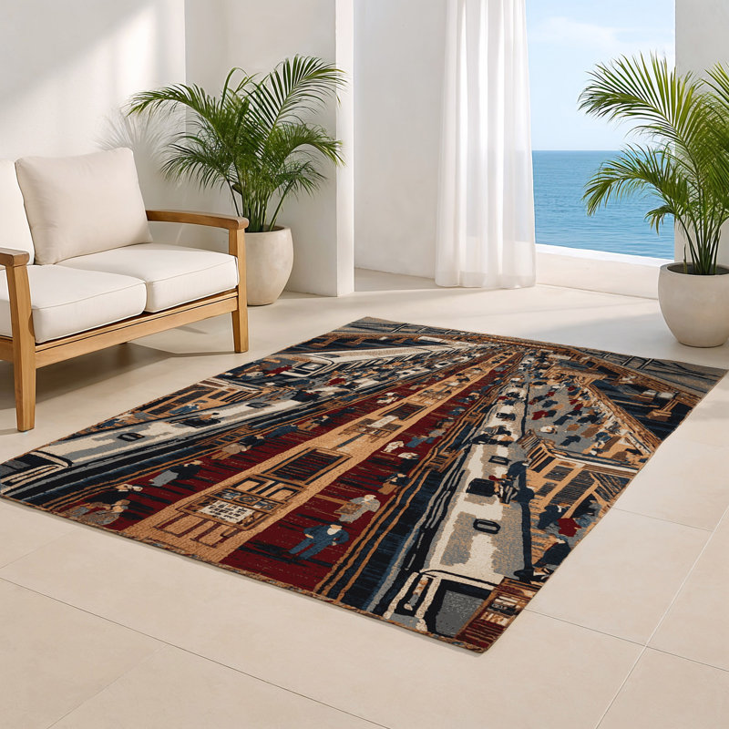 Tapis intérieur et extérieur noir Transport, Rectangulaire 8 pi x 10 pi