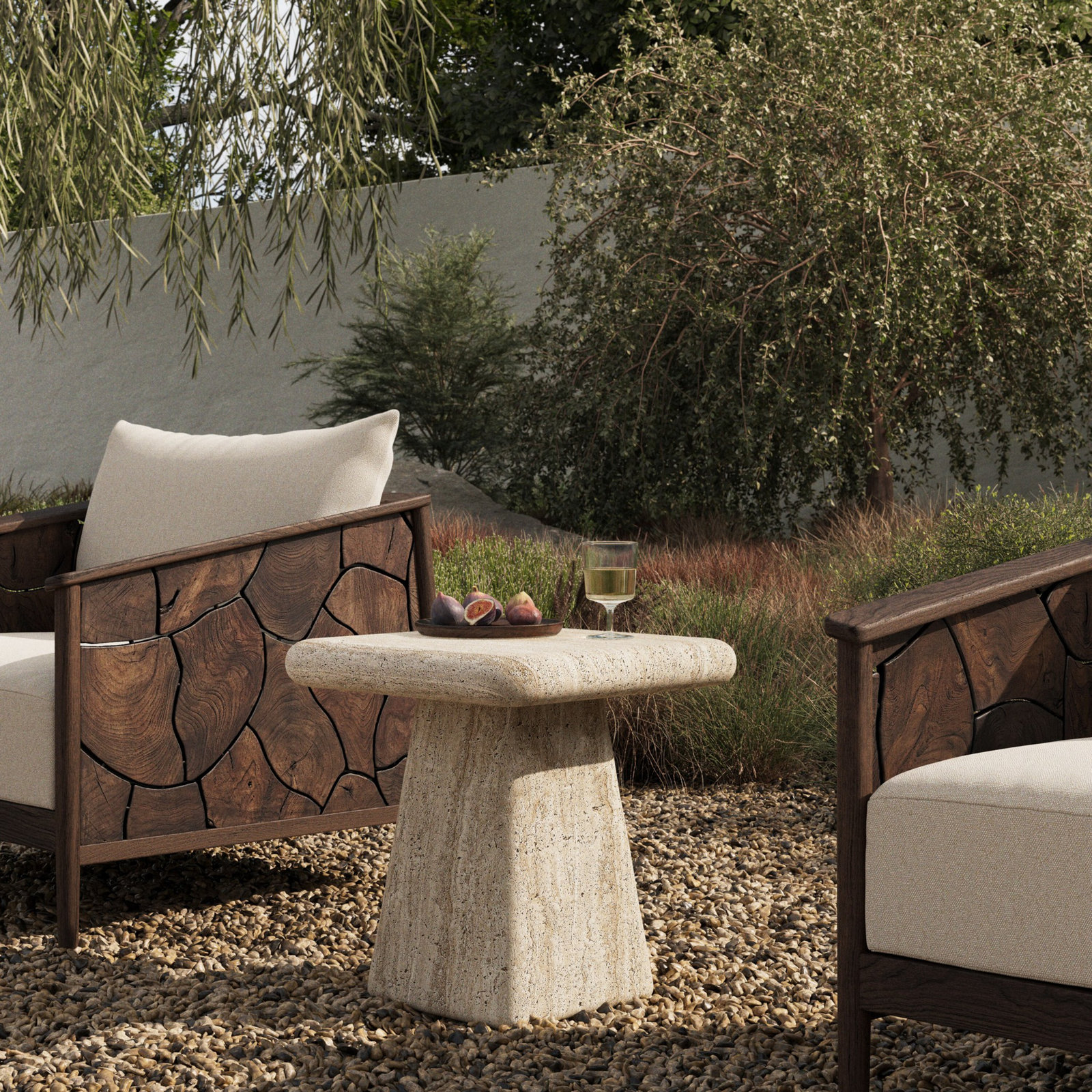 Aquitaine 18'' Concrete Outdoor Side Table