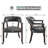 LUMERA Collection Swivel Tufted Arm Dining Chair Poker Chair Black-1480359274-1480359255