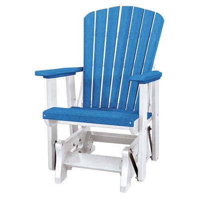 Haven Fan Back Glider, Blue by Highland Dunes