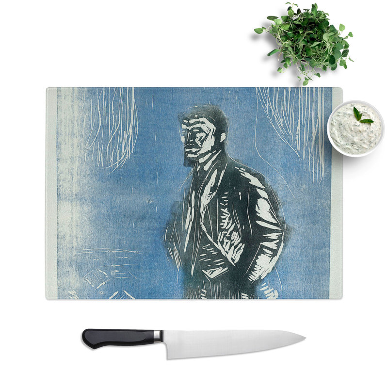 Self-Portrait by Edvard Munch Chopping Board, 0.4cm H x 20cm W x 28.5cm L