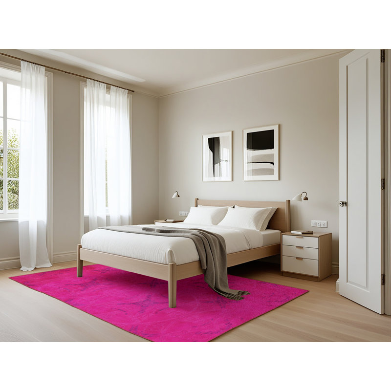 Tapis 100% moderne moderne 2721 lavable à la machine, Rectangle 5 pi x 7 pi