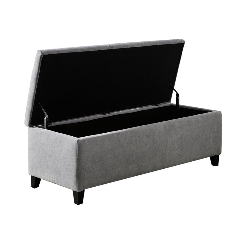 Banc de rangement capitonné à fermeture douce