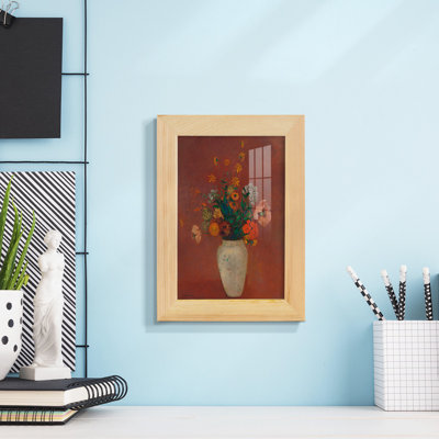 Bouquet dans un vase chinois, toile de qualité supérieure, prête à être accrochée