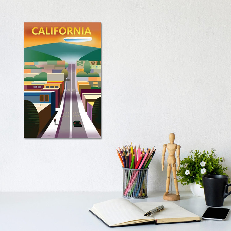 California Street by Charles Harker - Wrapped Canvas Print, 30.48cm H x 20.32cm W x 1.9cm D