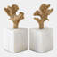 Coral Sculptures-Pair-Brass 7"H x 6"W x 3"D Decorative Sculpture