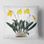 Carré, rétro fleurs d'orchidées - Coussin décoratif imprimé maison de campagne-60158334