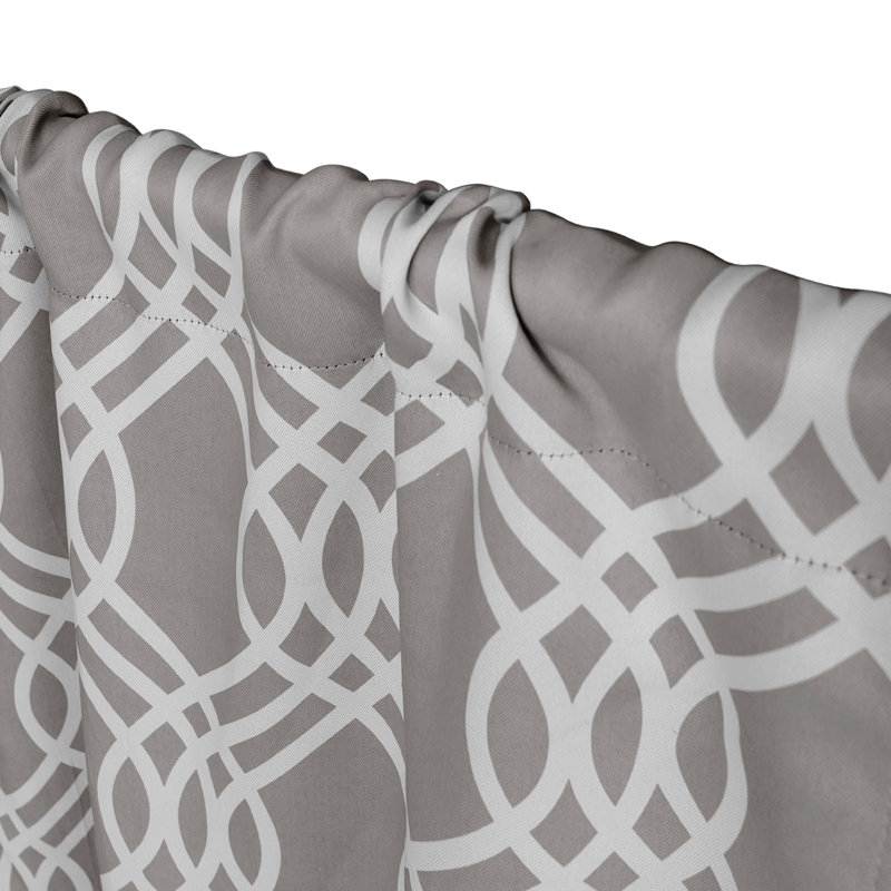Paire de rideaux obscurcissant 100% polyester Écosse, Argent, L 42 po x L 63 po