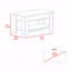Table de rangement, une tablette de table extensible, quatre pieds, tablette inférieure-1558611633